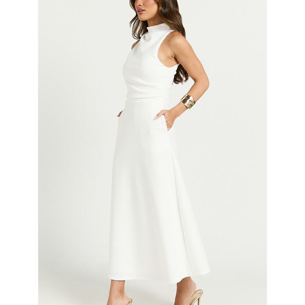 NWT REVOLVE Australia SHOWPO Macy midi dress white US 6 - Picture 8 of 9